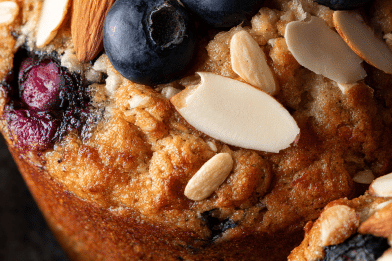 Apple Blueberry Almond Muffins