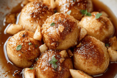 Apple-Stuffed Maple Dumplings