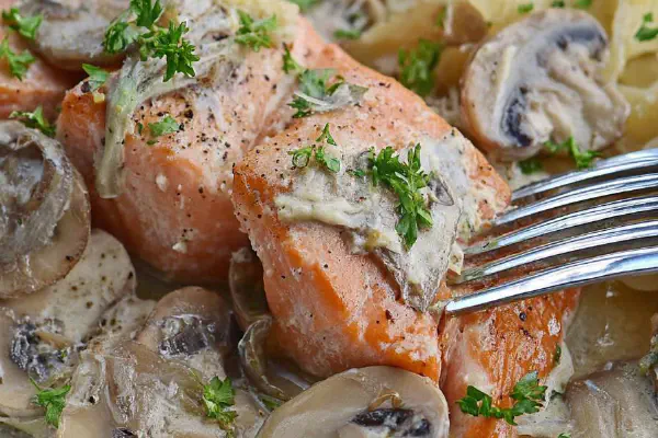 Asiago Mushroom Salmon Twist