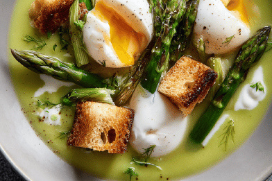 Asparagus Parmesan Velouté with Poached Egg