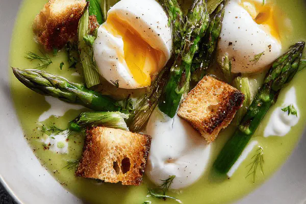 Asparagus Parmesan Velouté with Poached Egg