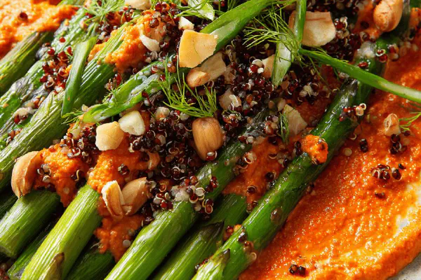 Asparagus Romesco Twist