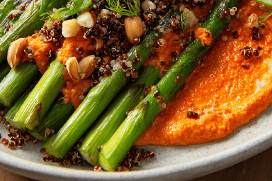 Asparagus Romesco Twist
