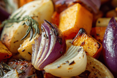 Autumn Roasted Veggies and Pear