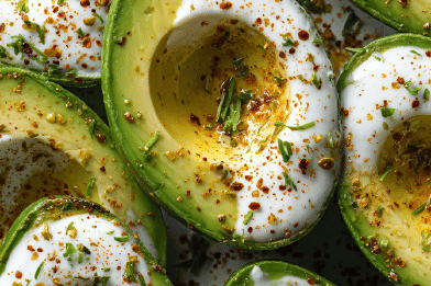 Avocados with Sour Cream Twist