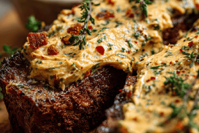 Spiced bacon-herb butter