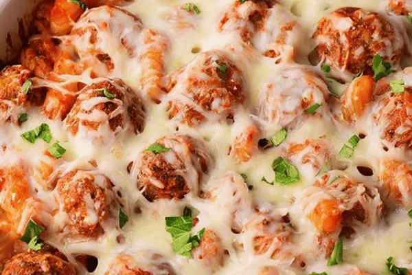 Baked Meatball Penne Casserole
