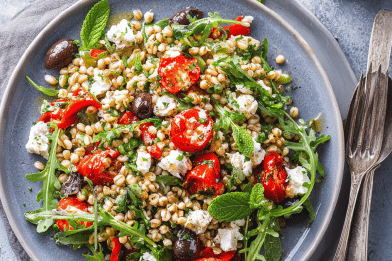 Barley Salad Roasted Peppers Feta