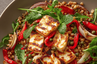 Barley Salad with Roasted Veggies