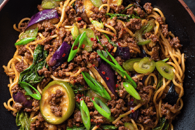 Beef Eggplant Pleurote Ramen