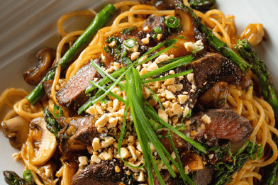 Beef Mushroom Noodles