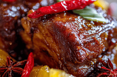 Braised Pork Shoulder Orange Cinnamon