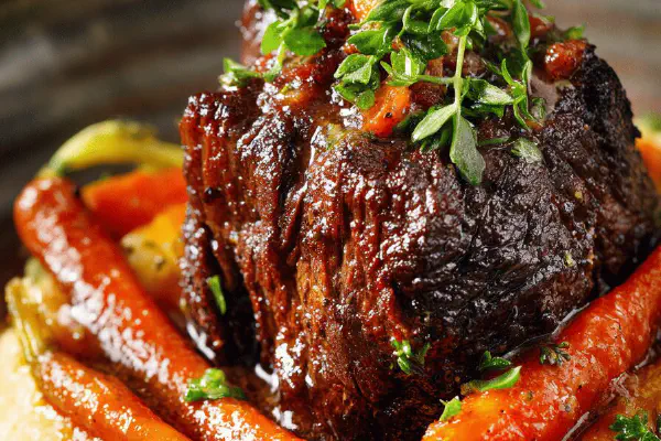 Braised Veal Cheeks with Cocoa Sauce