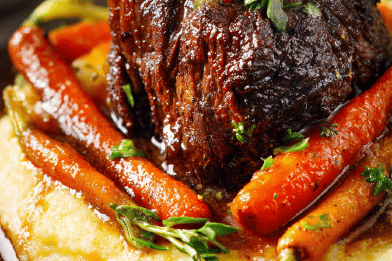 Braised Veal Cheeks with Cocoa Sauce