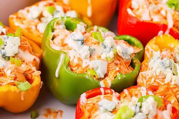 Buffalo Chicken Stuffed Peppers
