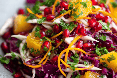 Cabbage Beet Pomegranate Salad