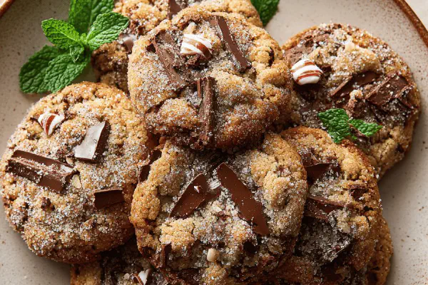Candy Cane Crumble Cookies
