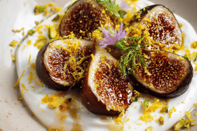 Caramelized Figs Honey Yogurt Twist