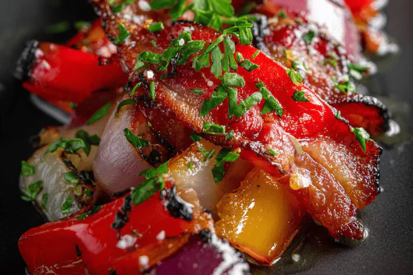 Caramelized Peppers Pancetta