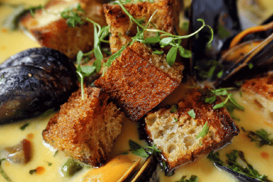 Cauliflower Cream Mussels