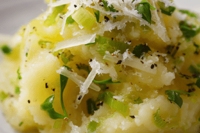 Celery Purée with Parmesan and Leek