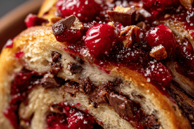 Chocolate Cranberry Ginger Pull-Apart