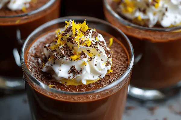 Chocolate Cream Pots with Orange