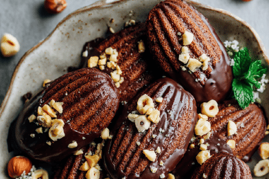 Chocolate Hazelnut Madeleines