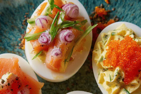 Spicy Crispy Stuffed Eggs