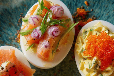 Christmas Deviled Eggs Trio