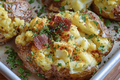 Crab Smashed Potatoes