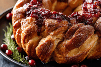 Cranberry Cinnamon Brioche Crown