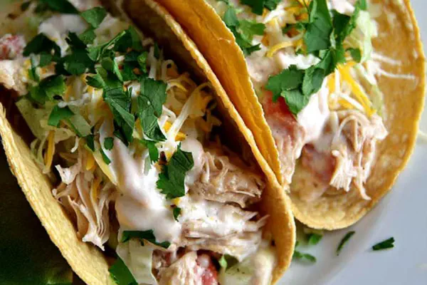 Creamy Slow Cooker Chicken Tacos