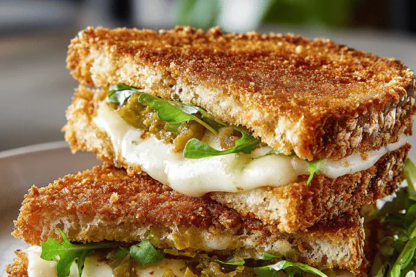 Crunchy Anchovy Mozzarella Sandwich