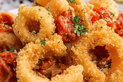 Crunchy Fried Calamari Rings