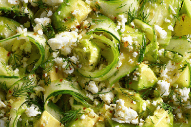 Cucumber Feta Avocado Shake Salad