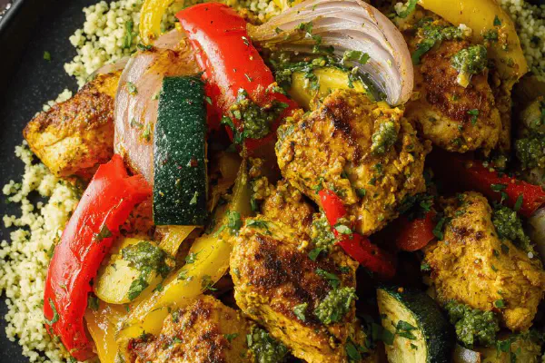 Curried Chicken Veg Traybake