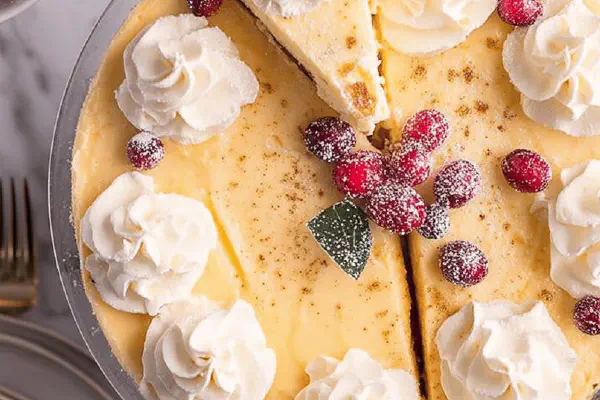 Eggnog Chai Cheesecake