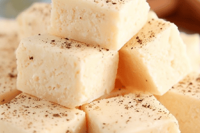 Eggnog White Chocolate Fudge
