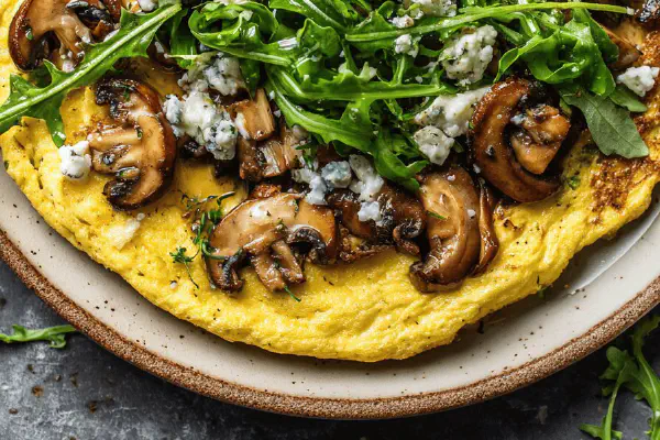 Fluffy Mushroom Omelette