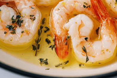 Garlic Lemon Brined Shrimp