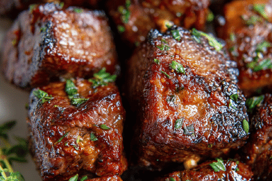 Garlic Marinated Beef Skewers