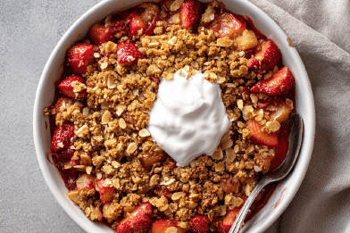 Gluten-Free Strawberry Rhubarb Crisp