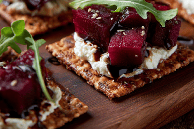 Goat Cheese Beet Crackers