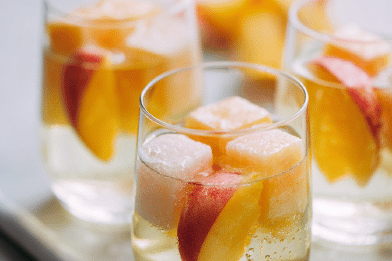 Grapefruit Wine Peach Ice Cubes