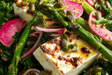 Grilled Asparagus Silken Tofu Salad