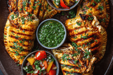 Grilled Chicken BBQ Calzones