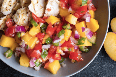 Grilled Chicken Peach Salsa