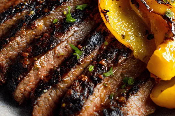 Grilled Flank Steak and Broccoli Pepper Stir