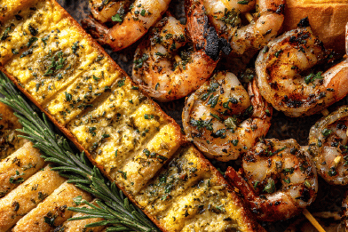 Grilled Garlic Butter Shrimp